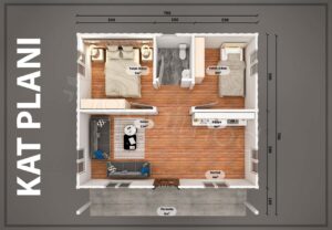 Alternative view of Konteyner Ev 49 m²