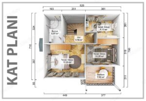 126 m2 Kampanyalı Dubleks Prefabrik Ev - Görsel 3