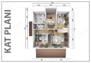 150 m2 Kampanyalı Dubleks Prefabrik Ev - Görsel 3