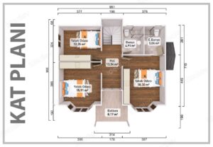 157 m2 Kampanyalı 4+1 Dubleks Prefabrik Ev - Görsel 3