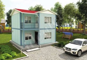Ekonomik 82m² Dubleks Prefabrik Ev