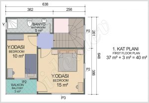 Ekonomik 82m² Dubleks Prefabrik Ev - Görsel 3