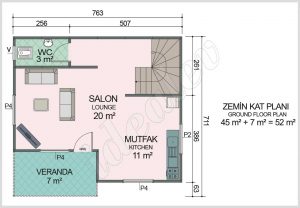 Ekonomik 100m² Dubleks Prefabrik Ev 7 Ekonomik 100m² Dubleks Prefabrik Ev - Görsel 3
