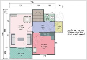 Alternative view of Ekonomik 118m² Dubleks Prefabrik Ev