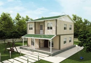 Ekonomik 131m² Dubleks Prefabrik Ev