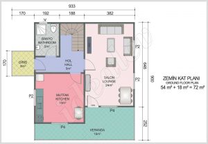 Ekonomik 131m² Dubleks Prefabrik Ev 7 Ekonomik 131m² Dubleks Prefabrik Ev - Görsel 3