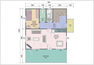 Ekonomik 149m² Dubleks Prefabrik Ev - Görsel 3