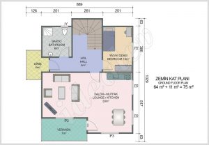Ekonomik 153m² Dubleks Prefabrik Ev - Görsel 3