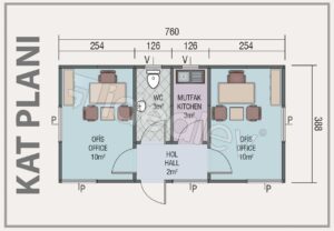 Alternative view of Prefabrik Ofis 30 m²
