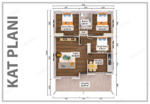 Alternative view of 112 m2 Kampanyalı 3+1 Prefabrik Ev
