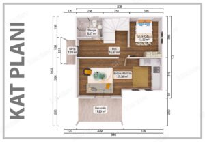 Alternative view of 149 m2 Kampanyalı Dubleks Prefabrik Ev