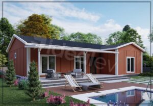 150 m2 Kampanyalı 4+1 Tek Katlı Prefabrik Ev - Görsel 3