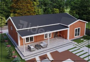 150 m2 Kampanyalı 4+1 Tek Katlı Prefabrik Ev - Görsel 4
