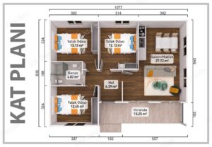 90 m2 Kampanyalı 3+1 Prefabrik Ev 3
