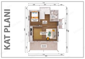 Alternative view of 136 m2 Kampanyalı 4+1 Prefabrik Ev