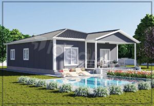 126 m2 Tek Katlı 3+1 Prefabrik Ev - Görsel 5