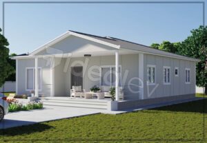 126 m2 Tek Katlı 3+1 Prefabrik Ev - Görsel 12