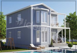 152 m2 Çift Katlı İkiz 2+1 Prefabrik Ev - Görsel 5