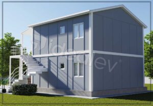 152 m2 Çift Katlı İkiz 2+1 Prefabrik Ev - Görsel 6