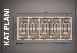 Alternative view of 150 m2 Prefabrik Yatakhane