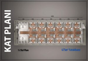 Alternative view of 475 m2 Prefabrik Yatakhane