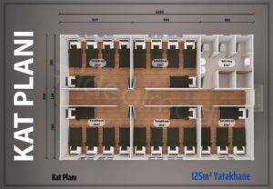 Alternative view of 125 m2 Prefabrik Yatakhane