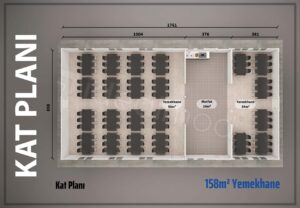 Alternative view of 158 m2 Prefabrik Yemekhane