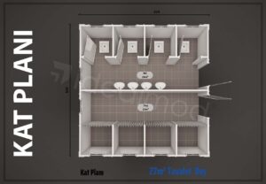 Alternative view of Prefabrik Tuvalet ve Duş 27m2