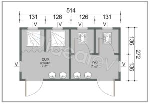 Alternative view of Prefabrik Tuvalet ve Duş 14m2