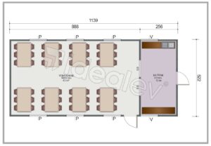 Alternative view of 59 m2 Prefabrik Yemekhane