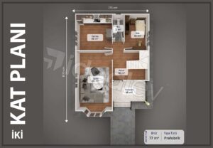 Alternative view of 154 m2 Kampanyalı 3+1 Prefabrik Ev