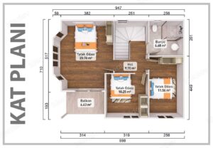 131 m2 Kampanyalı 4+1 Prefabrik Ev 12 131 m2 Kampanyalı 4+1 Prefabrik Ev - Görsel 2