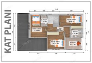 186 m2 Kampanyalı 4+1 Prefabrik Ev 10 186 m2 Kampanyalı 4+1 Prefabrik Ev - Görsel 3
