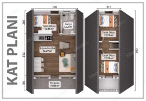 105 m2 Bungalov Ev 6 105 m2 Bungalov Ev - Görsel 3