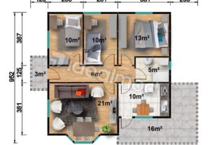 95 m2 Kampanyalı 3+1 Prefabrik Ev 9 95 m2 Kampanyalı 3+1 Prefabrik Ev - Görsel 4
