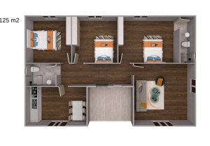 Alternative view of 125 m2 Kampanyalı 3+1 Prefabrik Ev