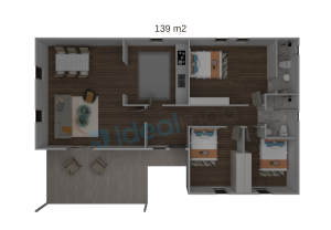 Alternative view of 139 m2 Kampanyalı 3+1 Prefabrik Ev