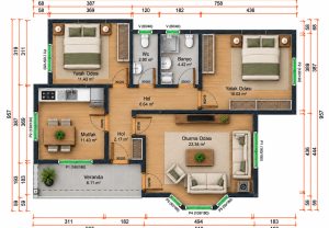 Alternative view of 91 m2 2+1 Prefabrik Ev